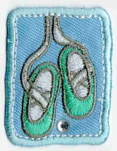 Термоаппликация HKM "Ballerinas grn blauer Hintergru". Арт 33320/1SB