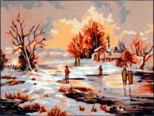 Канва жесткая с рисунком "Зима". Арт 40.116                  