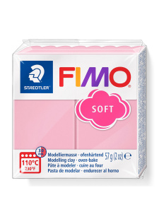 Полимерная глина FIMO "Soft", уп. 57 г, цвет клубничный крем. Арт 8020-T21 
