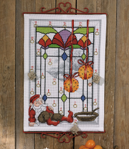 Набор для вышивания календаря "Гном у окна". Арт 34-6614