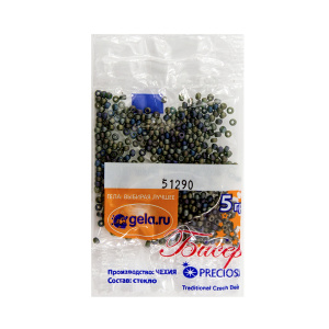Бисер №10, 5 г., цвет 51290/1. Арт G 51290/1