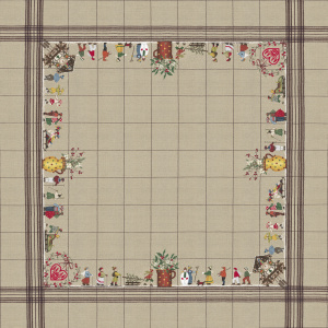 Набор для вышивания скатерти "SKIEURS" (Лыжники). Арт 6024