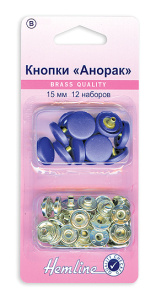 Кнопки Анорак c цветными пластиковыми шляпками. Арт 404R.BL                 
