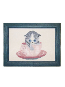 Набор для вышивания "Котенок в чайной чашке". Арт 21318