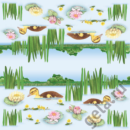 Салфетка рисовая "Уточки". Арт DFT157                  