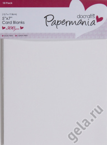 Набор заготовок для открыток, 10 шт, белый, 12,7 х 17,8 см. Арт PMA150400               