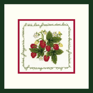 Набор для вышивания "Les Fraises" (Земляника), 10,5 х 10,5 см. Арт 2218