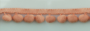 Тесьма с помпонами MATSA цвет темно-коралловый. Арт 96924/2169