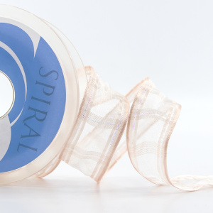 Лента органза "с памятью" SAFISA, 25 мм, 15 м цвет 83, чайная роза. Арт 25256-25мм-83           