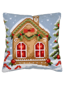 Набор для вышивания подушки "Пряничный домик". Арт PN-0214117