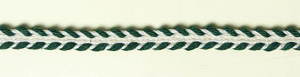 Тесьма декоративная "плетенка", 8 мм, цвет зеленый. Арт 1727/6