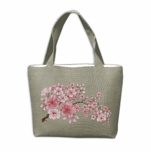 Набор для вышивания сумки "Handbag Sakura Flowers" (Цветы сакуры), 42 х 27 х 9 см. Арт 8019