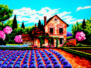 Канва жесткая с рисунком "Время года весна". Арт 40.142                  