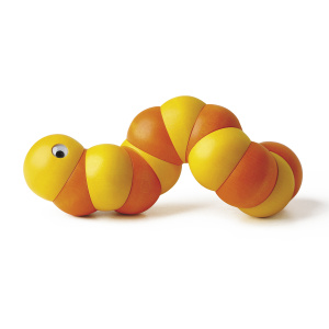 Игрушка для малышей дизайнерская NAEF BASIC "Juba" 3+, дерево, цвет оранжевый, 4 x 18 см. Арт 9911.4