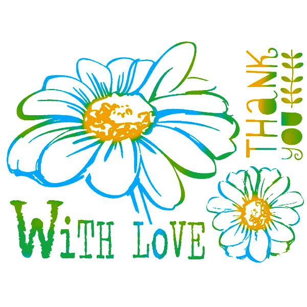 Трафарет "With love". Арт KSD271