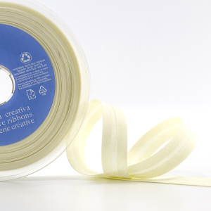 Косая бейка хлопок/полиэстер 20 мм, 25 м, цвет 12, слоновая кость. Арт 6120-20мм-12            