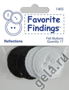 Пуговицы из войлока "Favorite Findings Felt" "Размышления". Арт 550001405                