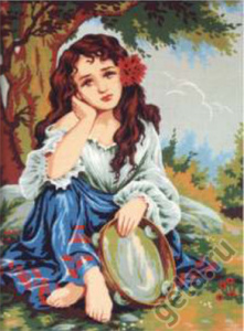 Канва жесткая с рисунком "Ожидание". Арт C.2010                  