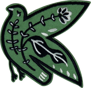 Термоаппликация "Птица зеленая большая". Арт 39323