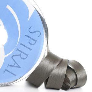 Косая бейка атласная 20 мм, 25 м, цвет 68, темно-серый. Арт 6260-20мм-68            