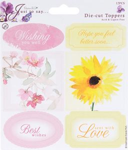 Набор высеченных элементов "Пожелания-Выздоравливай"Just To Say. Арт PMA157175               