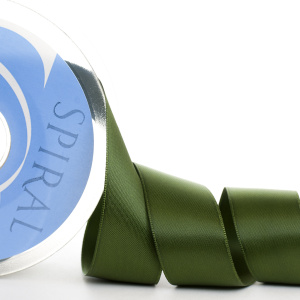 Лента атласная двусторонняя SAFISA, 15 мм, 25 м, цвет 89, болотный. Арт 110-15мм-89             