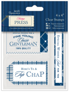 Набор штампов прозрачных "Славный парень" Heritage Press. Арт PMA907207