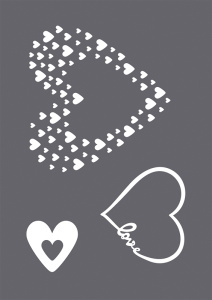 Трафарет "Любовь" в наборе со шпателем-скребком. Арт 45124000