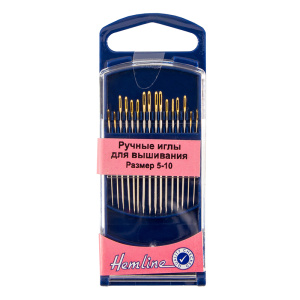 Иглы для вышивания с острым кончиком, № 5-10, 16 шт. в контейнере. Арт 280G.510            