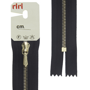 Молния металл, Gold, слайдер Tropf, 4 мм, разъёмная двухзамковая, 100 см, цвет 2110, черный. Арт 3303120/100/2110     