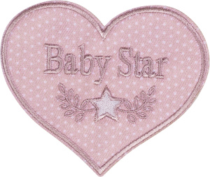 Термоаппликация "Звёздное сердечко (розовое)". Арт 42562