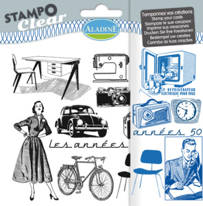 Набор прозрачных штампиков для оттисков "В 1950-е". Арт 04185