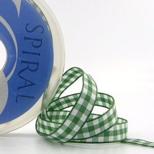 Лента с рисунком клетка SAFISA, 11 мм, 25 м, цвет 25, зеленый. Арт 469-11мм-25             
