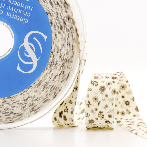 Косая бейка с рисунком SAFISA, арт.6628, 20 мм, 20 м, цвет 01. Арт 6628-20мм-01