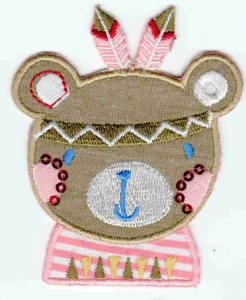 Термоаппликация HKM "Indianer Barenkopf". Арт 33299/1SB