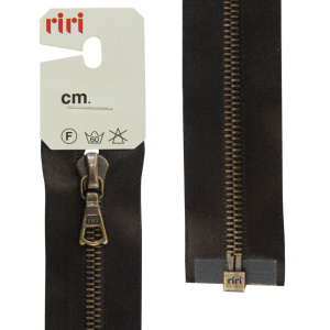 Молния металл, AM, разъёмная 1 замок, на атласной тесьме, 4 мм, 60 см, цвет 2226, темный шоколад. Арт 3000105/60/2226         