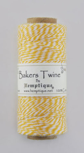 Шнур Bakers Twine  на катушке, 2 х 2 нити, 1мм, 125 м, 50 г. Арт BTS2YEL-WH              