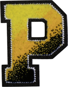 Термоаппликация "Буква Р разноцветная". Арт 43231