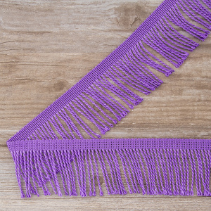 Бахрома витая, 60 мм, цвет ярко-сиреневый. Арт PP-60 col.406               