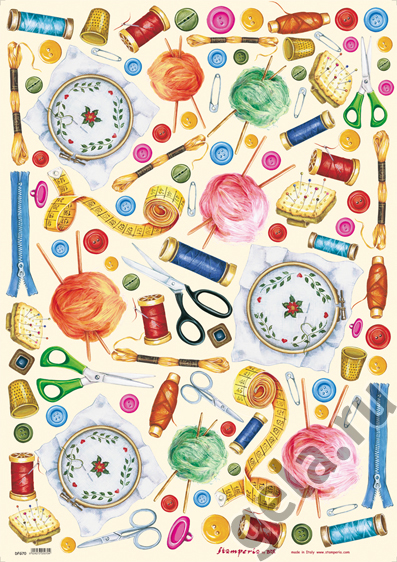 Карта для декупажа "Шитье". Арт DFG70                   