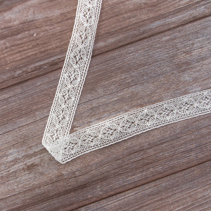 Мерсеризованное хлопковое кружево, 35 мм, цвет белый. Арт 2223/01