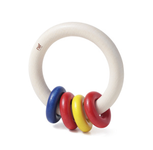 Игрушка для малышей дизайнерская NAEF BASIC "Ringli Ring" 0+, натуральное дерево, 8 см. Арт 9115