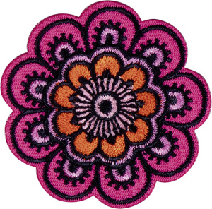 Термоаппликация "Цветок розово-оранжевый". Арт 43039