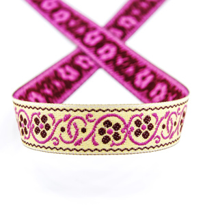 Лента жаккард SAFISA, 15 мм, 15 м, цвет 01. Арт 9208-15мм-01