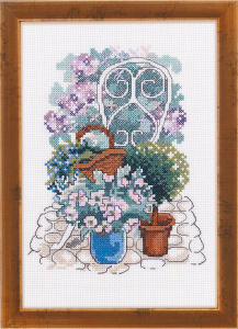 Набор для вышивания "Цветы в кашпо". Арт 12-4378                 