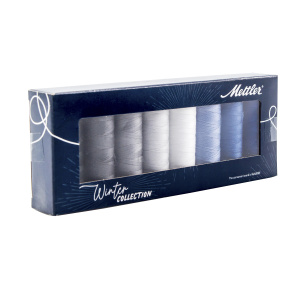 Набор с нитками Seralon  "Оттенки Зимы" в подарочной упаковке, 8 катушек. Арт SE8WINTER-KIT