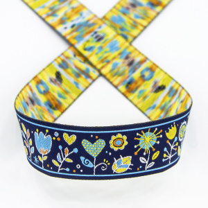 Лента жаккард SAFISA, 25 мм, 15 м, цвет 02. Арт 9218-25мм-02