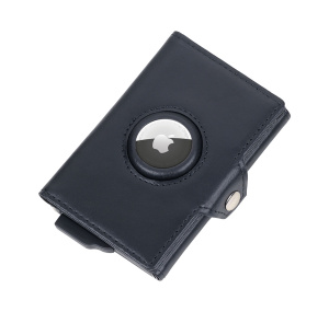 Чехол для карт TROIKA с вырезом для мужского SMART кошелька  APPLE AirTag®  . Арт WAL41/BK