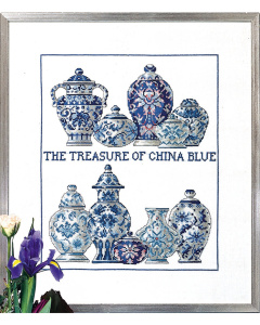 Набор для вышивания "Китайский синий сервиз". Арт 90-5482