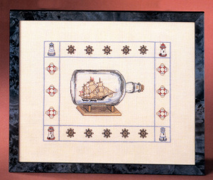 Набор для вышивания "Корабль в бутылке". Арт 99154